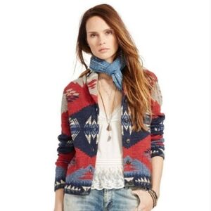 RALPH LAUREN DENIM & SUPPLY Native Ortega Shawl Collar Cardigan size M in EUC